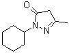 2-Cyclohexyl-2,4-dihydro-5-methyl-3H-pyrazol-3-one molecular structure (CAS 36210-76-1)