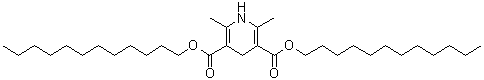 Dilauryl 1,4-dihydro-2,6-dimethyl-3,5-pyridinedicarboxylate molecular structure (CAS 36265-41-5)