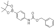 结构式 CAS# 363186-06-5, [4-(4,4,5,5-四甲基-[1,3,2]二氧硼杂环戊烷-2-基)苯基]氨基甲酸苄酯