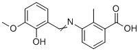 structure of CAS# 363600-92-4, Tlr2-IN-C29;C29;3-[(2-hydroxy-3-methoxyphenyl)methylideneamino]-2-methylbenzoic acid