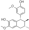 structure of CAS# 36531-08-5, Guaiacin;(6R,7S,8S)-5,6,7,8-Tetrahydro-8-(4-hydroxy-3-methoxyphenyl)-3-methoxy-6,7-dimethyl-2-naphthalenol