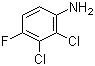 结构式 CAS# 36556-52-2, 2,3-二氯-4-氟苯胺