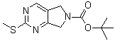 结构式 CAS# 365996-86-7, 5,7-二氢-2-(甲硫基)-6H-吡咯并[3,4-d]嘧啶-6-羧酸叔丁酯