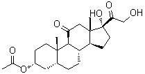 (3alpha,5beta)-3-(Acetyloxy)-17,21-dihydroxy-pregnane-11,20-dione molecular structure (CAS 36623-16-2)