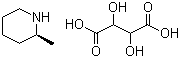 结构式 CAS# 36702-48-4, (S)-2-甲基哌啶-L-酒石酸盐