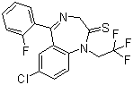 夸西泮分子结构 (CAS 36735-22-5)