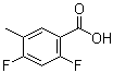 结构式 CAS# 367954-99-2, 2,4-二氟-5-甲基苯甲酸