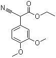 structure of CAS# 36848-69-8, Cyano(3,4-dimethoxyphenyl)acetic acid ethyl ester;(3,4-Dimethoxyphenyl)cyanoacetic acid ethyl ester