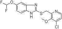结构式 CAS# 368890-20-4, 5-(二氟甲氧基)-2-{[(4-氯-3-甲氧基-2-吡啶基)甲基]硫}-1H-苯并咪唑