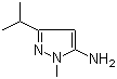3-异丙基-1-甲基-1H-吡唑-5-胺分子结构 (CAS 3702-12-3)