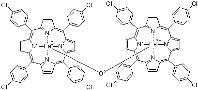 structure of CAS# 37191-15-4, mu-Oxobis[(5,10,15,20-tetrakis(4-chlorophenyl)porphyrinato)iron]