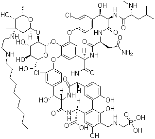 structure of CAS# 372151-71-8, N3''-[2-(Decylamino)ethyl]-29-[[(phosphonomethyl)amino]methyl]vancomycin;Arbelic; N3''-[2-(Decylamino)ethyl]-29-[[(phosphonomethyl)amino]methyl]vancomycin