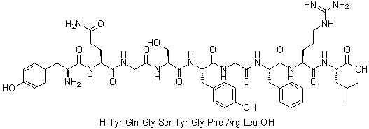 L-Tyrosyl-L-glutaminylglycyl-L-seryl-L-tyrosylglycyl-L-phenylalanyl-L-arginyl-L-leucine molecular structure (CAS 372517-45-8)