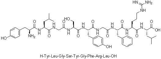 L-Tyrosyl-L-leucylglycyl-L-seryl-L-tyrosylglycyl-L-phenylalanyl-L-arginyl-L-leucine molecular structure (CAS 372517-46-9)