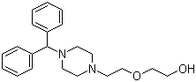 structure of CAS# 3733-63-9, Decloxizine;1-Benzhydryl-4-(2-(2-hydroxyethoxy)ethyl)piperazine