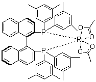 structure of CAS# 374067-50-2, Diacetato[(R)-(+)-2,2'-bis[di(3,5-xylyl)phosphino]-1,1'-binaphthyl]ruthenium(II);(R)-Ru(OAc)2(DM-BINAP)