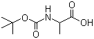 BOC-DL-丙氨酸分子结构 (CAS 3744-87-4)