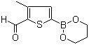 structure of CAS# 374537-98-1, 5-(1,3,2-Dioxaborinan-2-yl)-3-methylthiophene-2-carboxaldehyde;5-Formyl-4-methylthiophene-2-boronic acid 1,3-propanediol ester