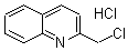 structure of CAS# 3747-74-8, 2-(Chloromethyl)quinoline hydrochloride;alpha-Chloroquinaldine hydrochloride