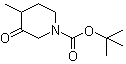 structure of CAS# 374794-77-1, 4-Methyl-3-oxo-1-piperidinecarboxylic acid tert-butyl ester