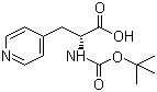 (R)-N-Boc-(4-Pyridyl)alanine molecular structure (CAS 37535-58-3)