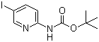 结构式 CAS# 375853-79-5, 2-(Boc-氨基)-5-碘吡啶; 5-碘吡啶-2-基氨基甲酸叔丁酯