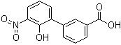 2'-Hydroxy-3'-nitro-[1,1'-biphenyl]-3-carboxylic acid molecular structure (CAS 376591-95-6)