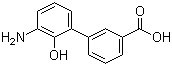 结构式 CAS# 376592-93-7, 3'-氨基-2'-羟基-[1,1'-联苯]-3-甲酸