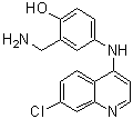 2-(Aminomethyl)-4-[(7-chloro-4-quinolinyl)amino]phenol molecular structure (CAS 37672-04-1)