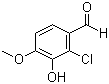 结构式 CAS# 37687-57-3, 2-氯-3-羟基-4-甲氧基苯甲醛