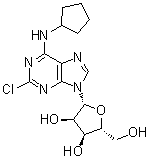 2-Chloro-N6-cyclopentyladenosine molecular structure (CAS 37739-05-2)