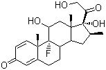 结构式 CAS# 378-44-9, 倍他米松; 16b-甲基-11b,17a,21-三羟基-9a-孕甾-1,4-二烯-3,20-二酮