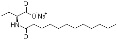 Sodium N-dodecanoyl-L-valinate molecular structure (CAS 37869-33-3)