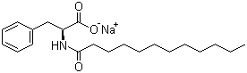 Sodium N-dodecanoyl-L-phenylalaninate molecular structure (CAS 37869-82-2)
