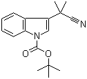 structure of CAS# 380626-46-0, 3-(1-Cyano-1-methylethyl)-1H-indole-1-carboxylic acid tert-butyl ester