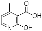 结构式 CAS# 38076-81-2, 2-羟基-4-甲基烟酸; 2-羟基-4-甲基吡啶-3-甲酸