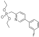 结构式 CAS# 380894-77-9, [[5-(3-氟苯基)-2-吡啶基]甲基]膦酸二乙酯