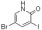 5-Bromo-3-iodo-2(1H)-pyridinone molecular structure (CAS 381233-75-6)