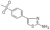 结构式 CAS# 383131-95-1, 4-[4-(甲磺酰基)苯基]噻唑-2-胺