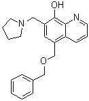 5-[(Phenylmethoxy)methyl]-7-(1-pyrrolidinylmethyl)-8-quinolinol molecular structure (CAS 383392-66-3)