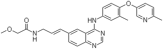 2-Methoxy-N-[(2E)-3-[4-[[3-methyl-4-[(6-methyl-3-pyridinyl)oxy]phenyl]amino]-6-quinazolinyl]-2-propen-1-yl]acetamide molecular structure (CAS 383432-38-0)