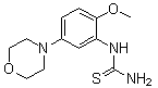 structure of CAS# 383870-59-5, N-[2-Methoxy-5-(4-morpholinyl)phenyl]thiourea;(2-Methoxy-5-(morpholin-4-yl)phenyl)thiourea