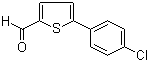 结构式 CAS# 38401-71-7, 5-(4-氯苯基)噻吩-2-甲醛