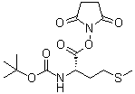 structure of CAS# 3845-64-5, N-(tert-Butyloxycarbonyl)-L-methionine ester with N-hydroxysuccinimide;BOC-Met-NHS; Boc-Met-OSu