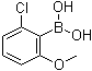 结构式 CAS# 385370-80-9, 2-氯-6-甲氧基苯硼酸
