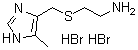 4-[(2-Aminoethyl)thiomethyl]-5-methylimidazole dihydrobromide molecular structure (CAS 38603-73-5)