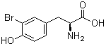 结构式 CAS# 38739-13-8, 3-溴-L-酪氨酸