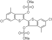 Solubilised Vat Red 1 disodium salt molecular structure (CAS 3875-72-7)