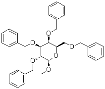 Methyl 2,3,4,6-tetra-O-benzyl-beta-D-galactopyranoside molecular structure (CAS 3879-79-6)