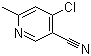structure of CAS# 38875-76-2, 4-Chloro-6-methyl-3-pyridinecarbonitrile